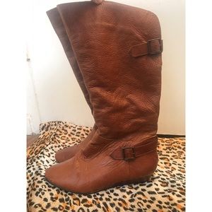 Leather heeled boots. Gently Used OBO